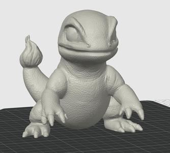  Charmander - Realistic Pokemon - 3D print STL and multicolor 3MF file