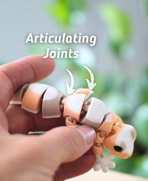 Grabby Gecko Articulated Fidget Gecko - Keychain - Magnet - Ludo 3D Printed Flexi