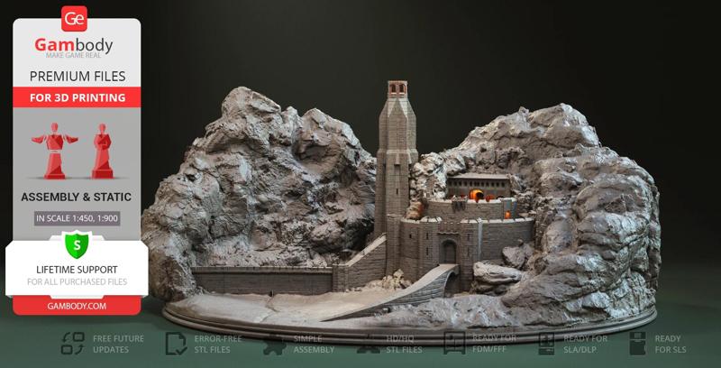 Helm's Deep STL files for 3D Printing | Assembly Model