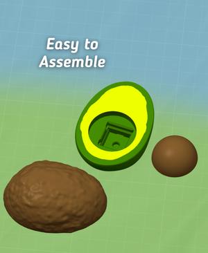 Ludo Avocado Clicker - Avocado Fidget Clicker - 3d Printed Ludo Fidget toy