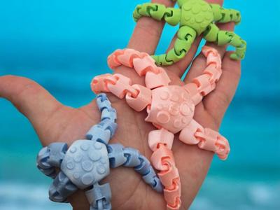 Articulated Spotted Starfish - Fidget, No Supports