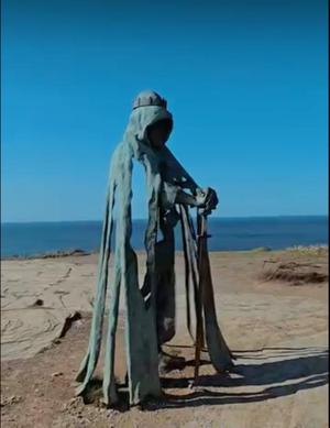 King Arthur Statue at Tintagel otherwise known as the Gallos Statue