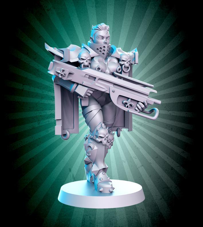 Nun Zary - Sci-fi soldier - 32mm - DnD