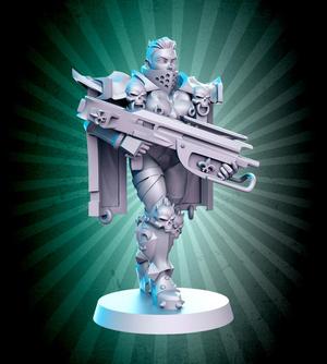 Nun Zary - Sci-fi soldier - 32mm - DnD