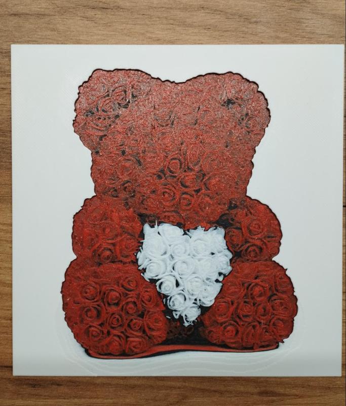 Teddy bear of roses - hueforge