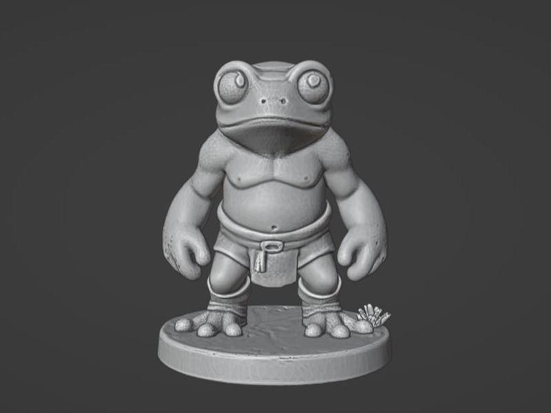 DnD Miniature Frog Man Frogman for DnD Pathfinder