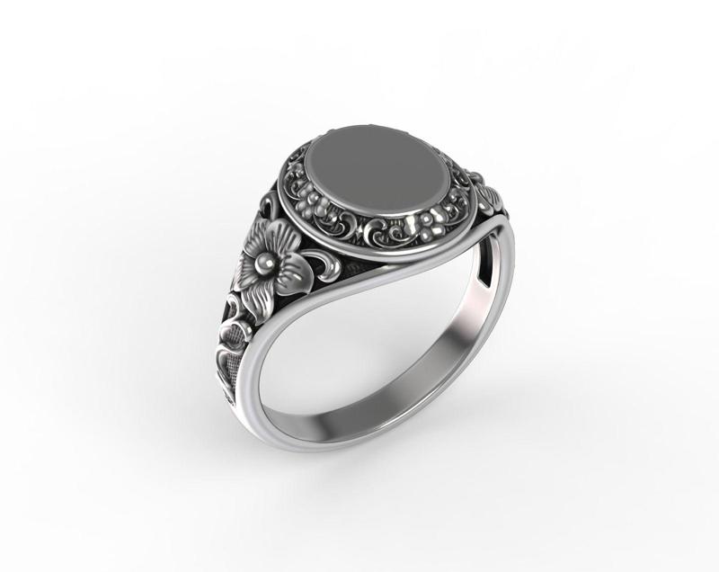 Vintage Engraved Monogram Ring