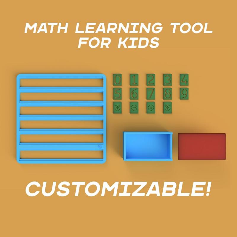 Customizable Math Learning Tool for Kids – Fun and Educational 3D Printable Set