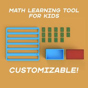 Customizable Math Learning Tool for Kids – Fun and Educational 3D Printable Set