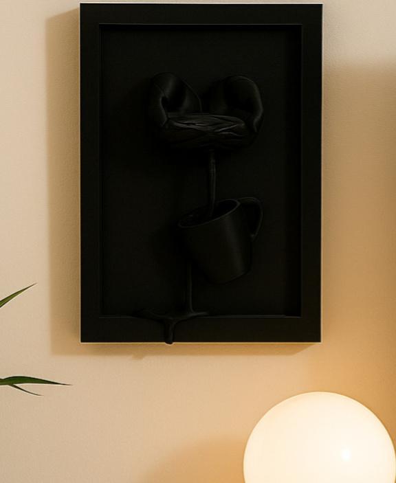 Cup of Thoughts – Abstract Sculpture with Melting Coffee