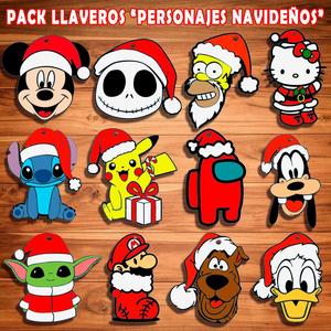 PACK LLAVEROS DE " PERSONAJES NAVIDEÑOS "