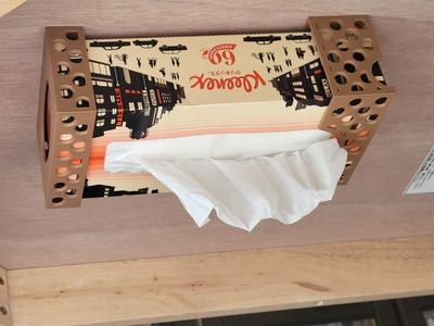 Under desk tissue box holder