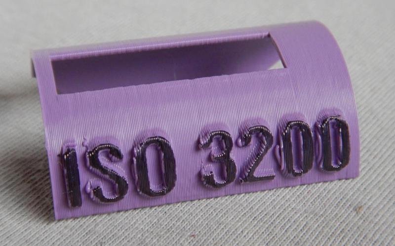 Schablone für DX-Code ISO 3200; Template for DX code ISO 3200