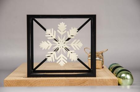 ❄️ Snowflake Cube - Floating Snowflake Design ❄️ - Pre-supported 