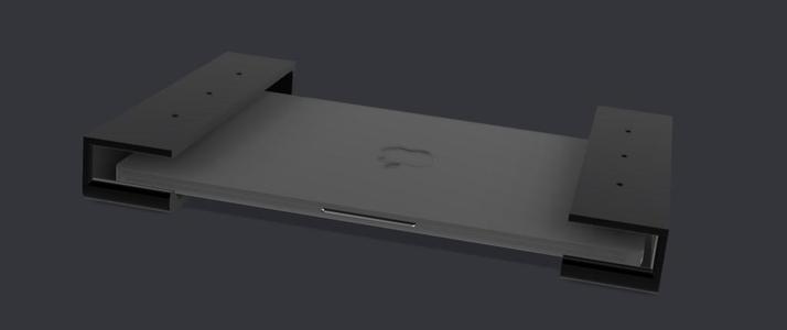 Under-Desk MacBook M1/M2+ Mount (with IO Cutout)