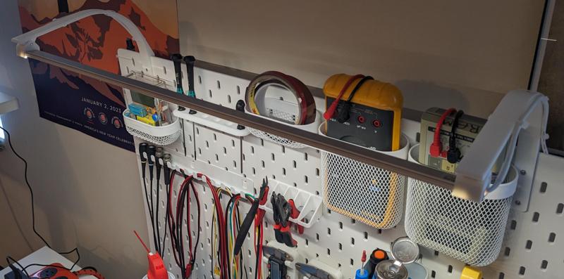 Ikea SKADIS Extended LED Light Bar Holder