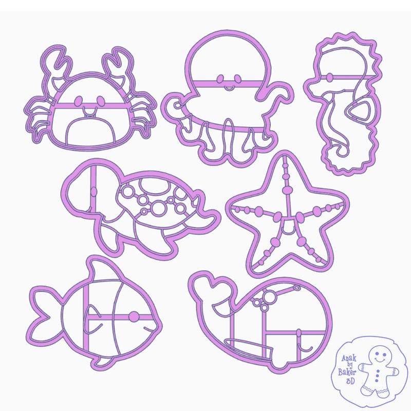 Sea Creatures Cookie Cutters