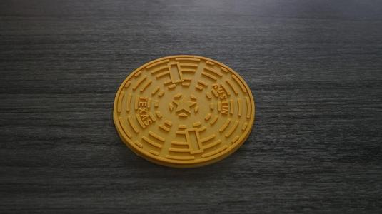 Austin, Texes manhole cover coaster