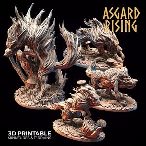 Wraith Wolves /EasyToPrint/ /Pre-supported/