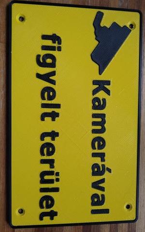 HUN Warning sign: Kamerával figyelt terület