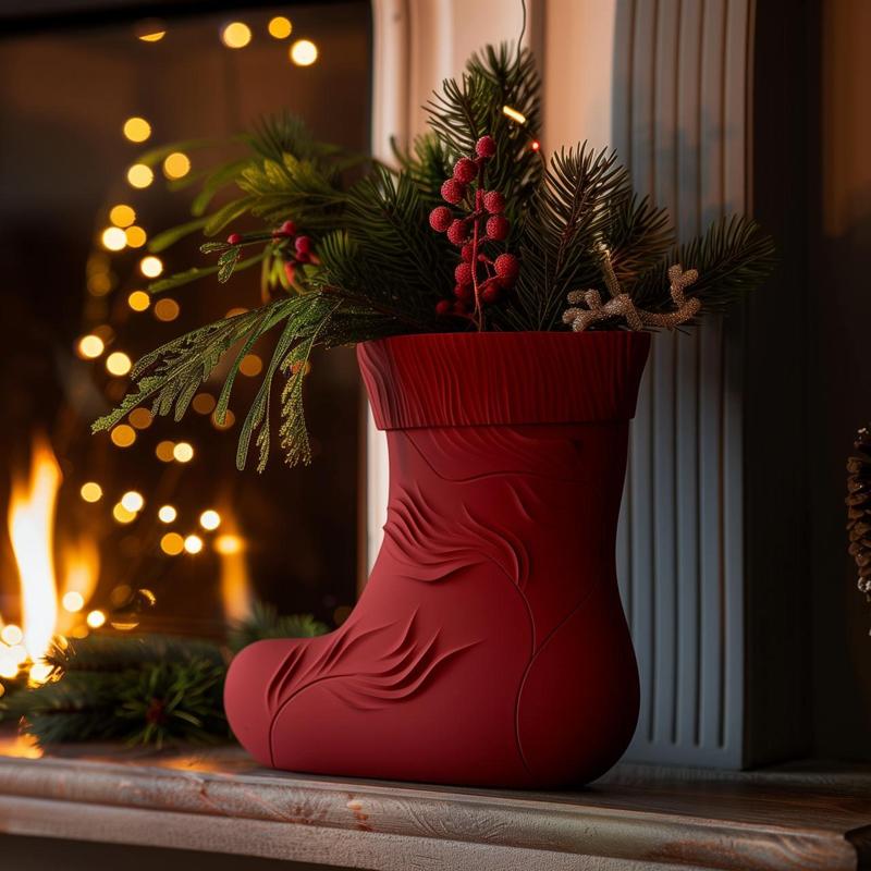 Christmas Stocking Vase for Festive Decor