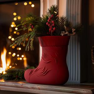 Christmas Stocking Vase for Festive Decor