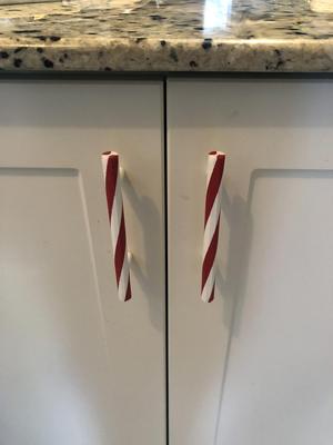 Kitchen Cabinet Bar Pull 3.75in (96mm) - Candy Cane