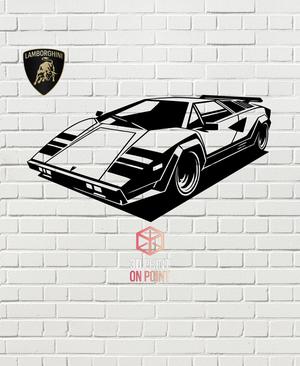 LAMBORGHINI COUNTACH - 2D WALL ART #1