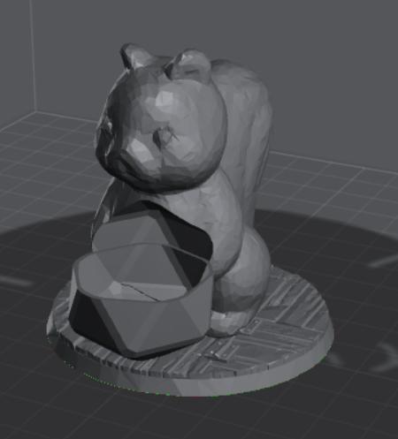 Cute Squirrel D20 Dice Guardian Stand D20 Display DnD TTRPG