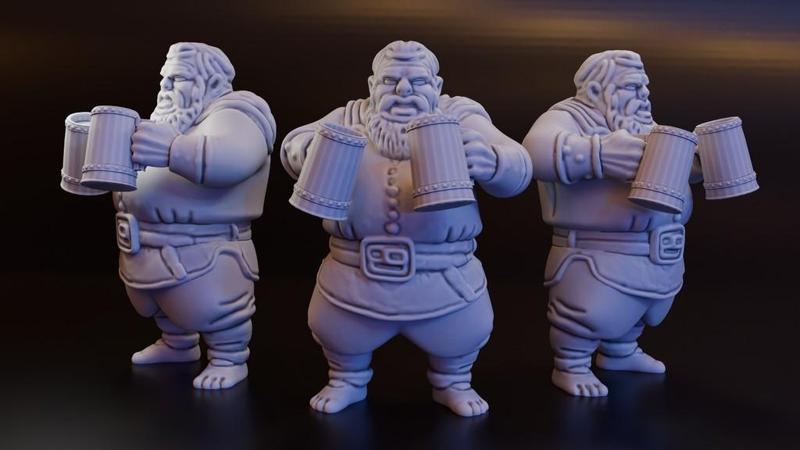 Bartender 25mm & 32mm (DND / TTRPG)