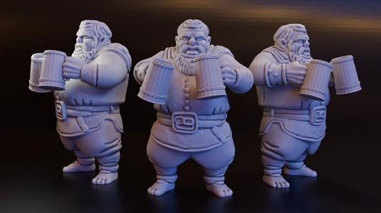 Bartender 25mm & 32mm (DND / TTRPG)