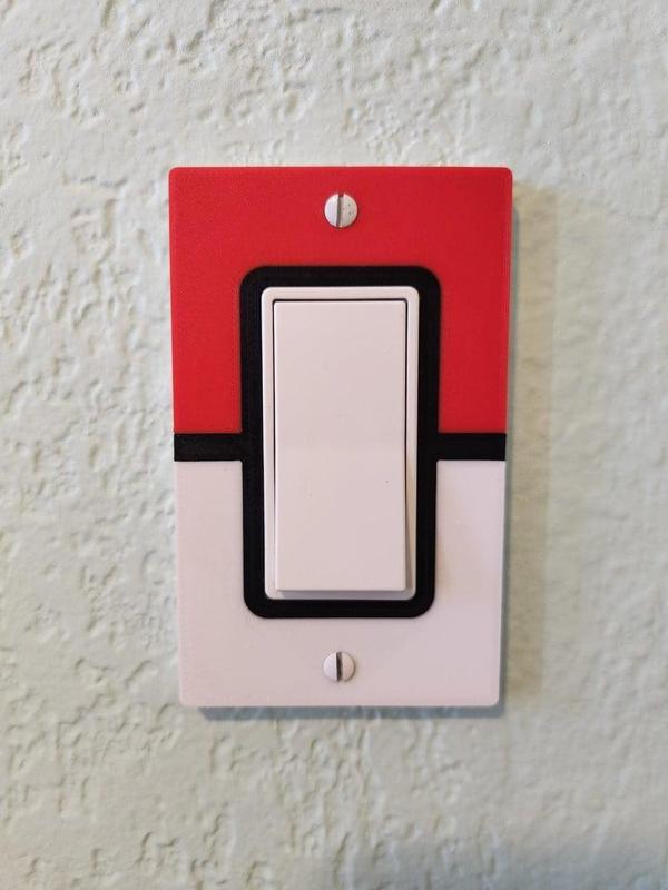 Pokemon Poke Ball Wall Plate for Leviton Decora Style Switch and Outlet