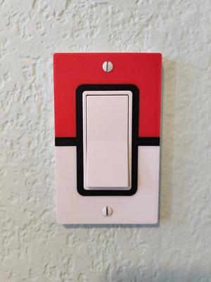 Pokemon Poke Ball Wall Plate for Leviton Decora Style Switch and Outlet