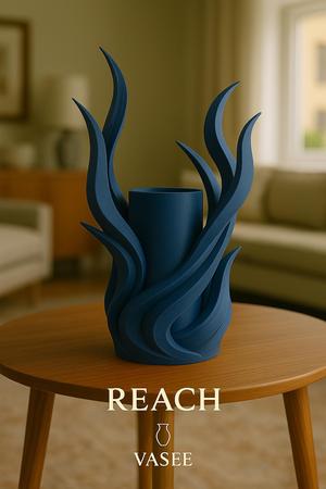 Flame-inspired vase art organizer for warm style