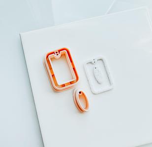 Skinny Rectangle Polymer Clay Cutter with Drill Guides 