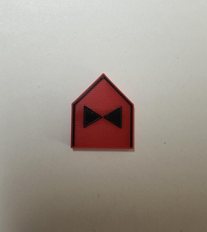 Militärisches Symbol Drehflügler Rot