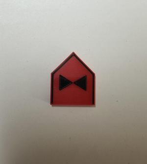 Militärisches Symbol Drehflügler Rot