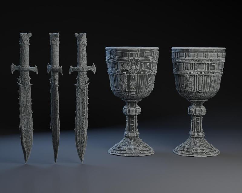Dire Wolf Blade and Star Wars Chalice