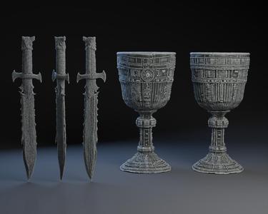 Dire Wolf Blade and Star Wars Chalice