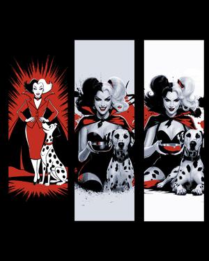 Fan art set of Bookmarks - The evil smile of the dog-napping Curella de Vil
