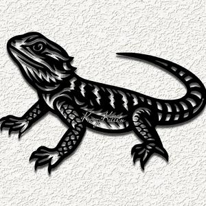 bearded dragon agame lizard wall art home decor