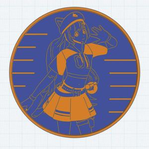 Translucent Neko Hatsune Miku Coaster (Fortnite)