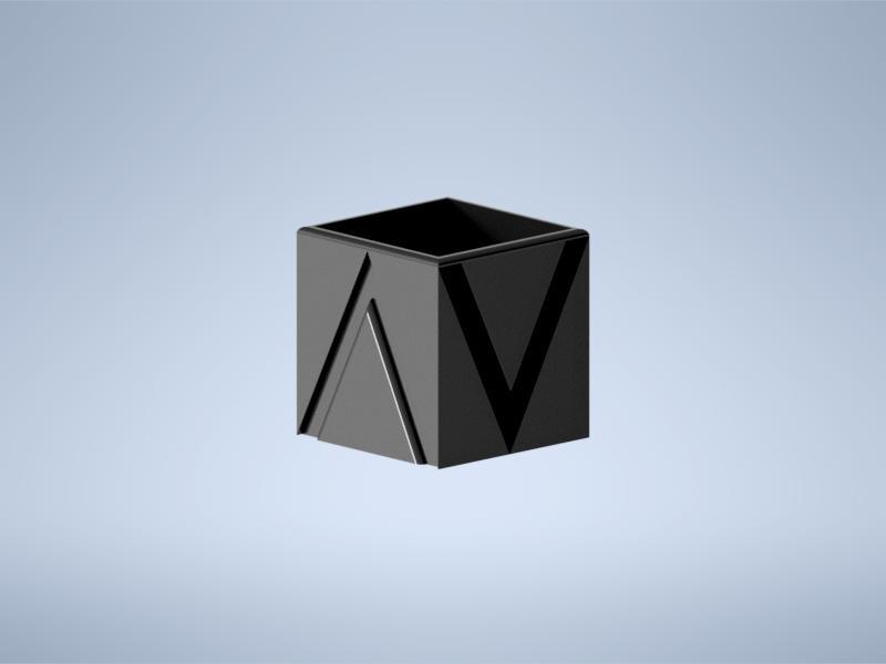 Modern flower pot square
