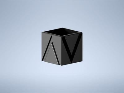 Modern flower pot square
