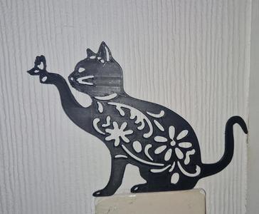 Cat and Butterfly Decoration Wall Art #1