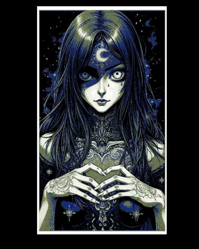 The visions of the watcher - she is watching both mortal and spirit realms - Hueforge art
