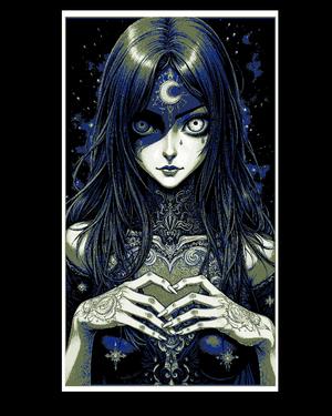 The visions of the watcher - she is watching both mortal and spirit realms - Hueforge art