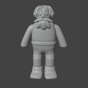 Animated bearded man figure