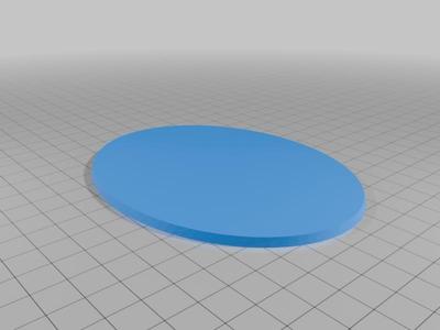 WARGAME OVAL BASE 120 X 92 mm