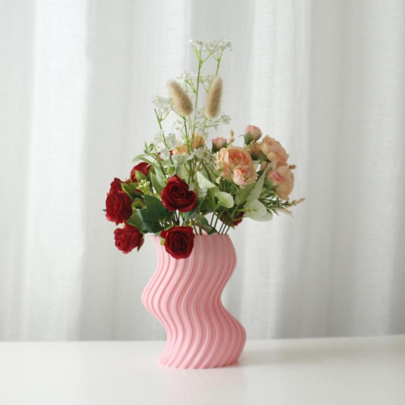 The Line Vase STL 3D Print File, Home Decor Vase for Plants and Flowers